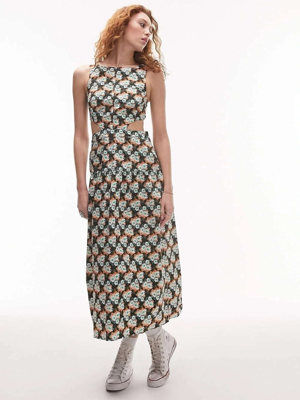 topshop daisy midi dress Topshop floral daisy mesh mini dress in lilac Small